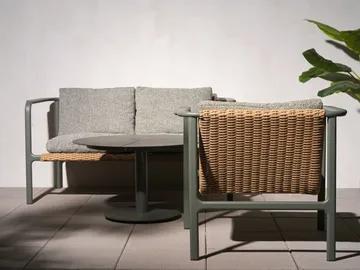 Motty armchair - Nordic green-teddy verde - Brafab