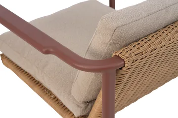Motty armchair - Zin red-teddy beige - Brafab
