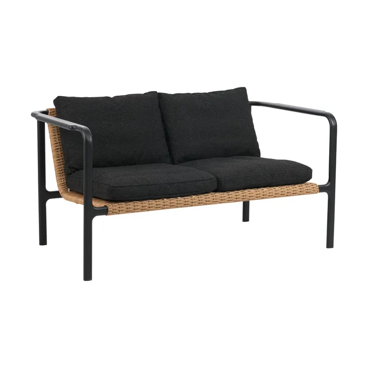 Motty sofa - Black-teddy black, 2 seater - Brafab