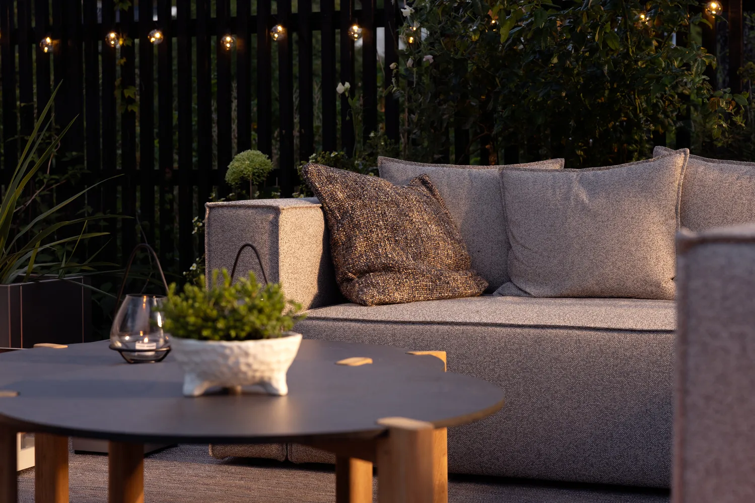 Muki sofa module, Light taupe, right end module Brafab