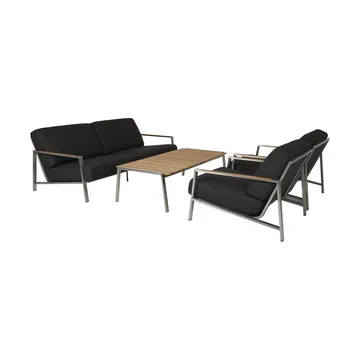 Naos armchair - Stainless steel-nearly black - Brafab