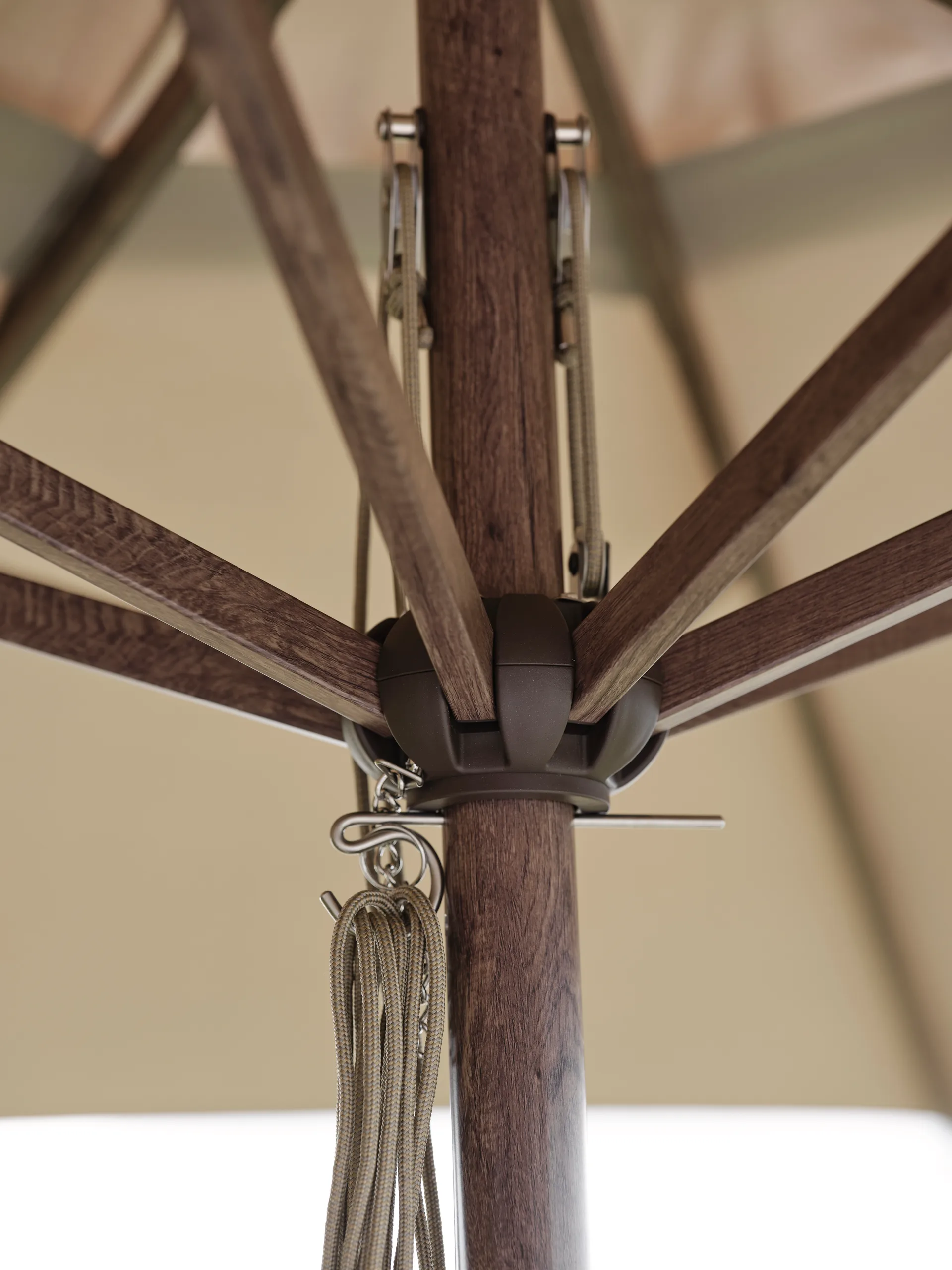 Paliano parasol, Brown-taupe 300 cm Brafab
