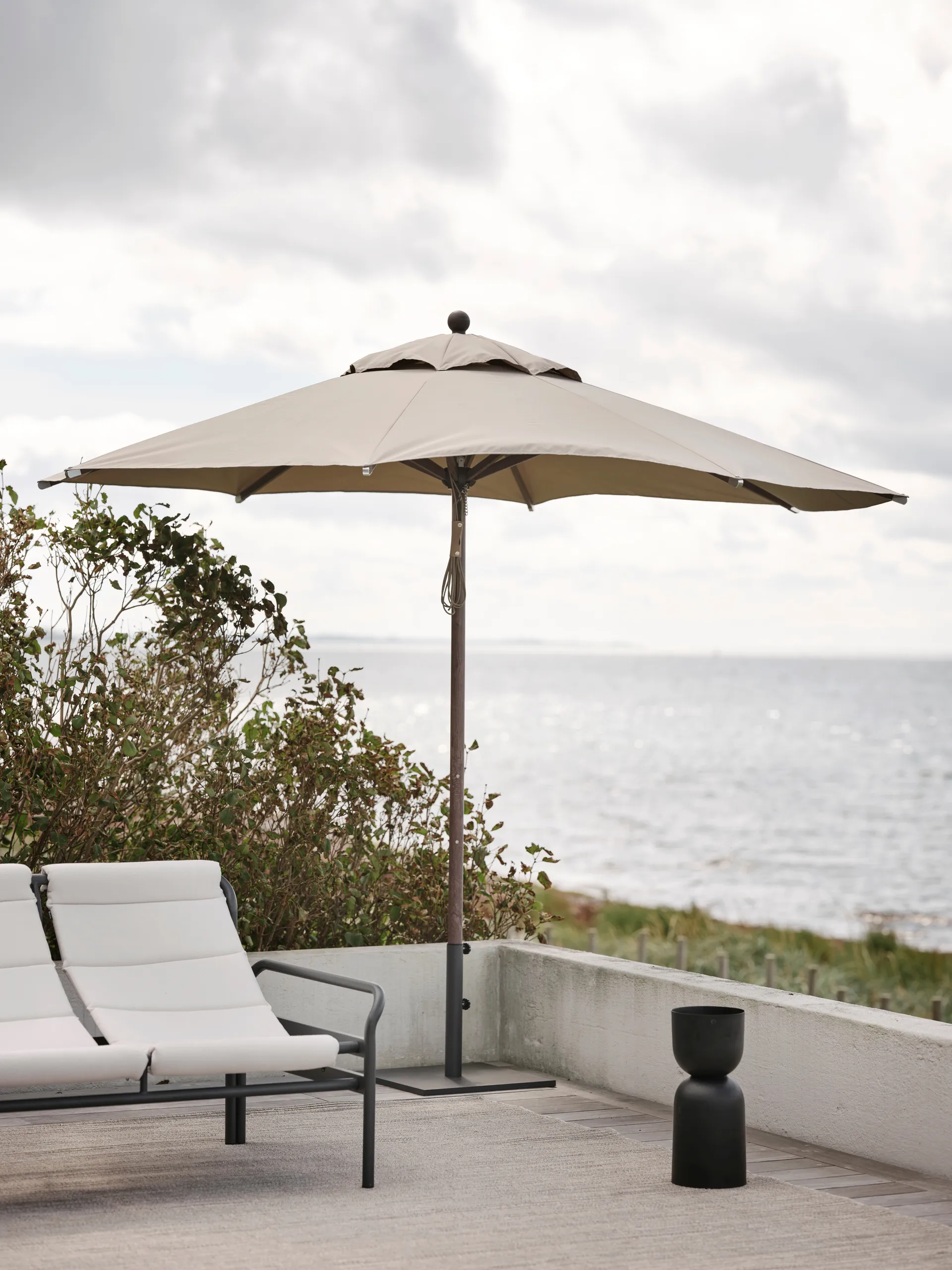 Paliano parasol, Brown-taupe 350 cm Brafab