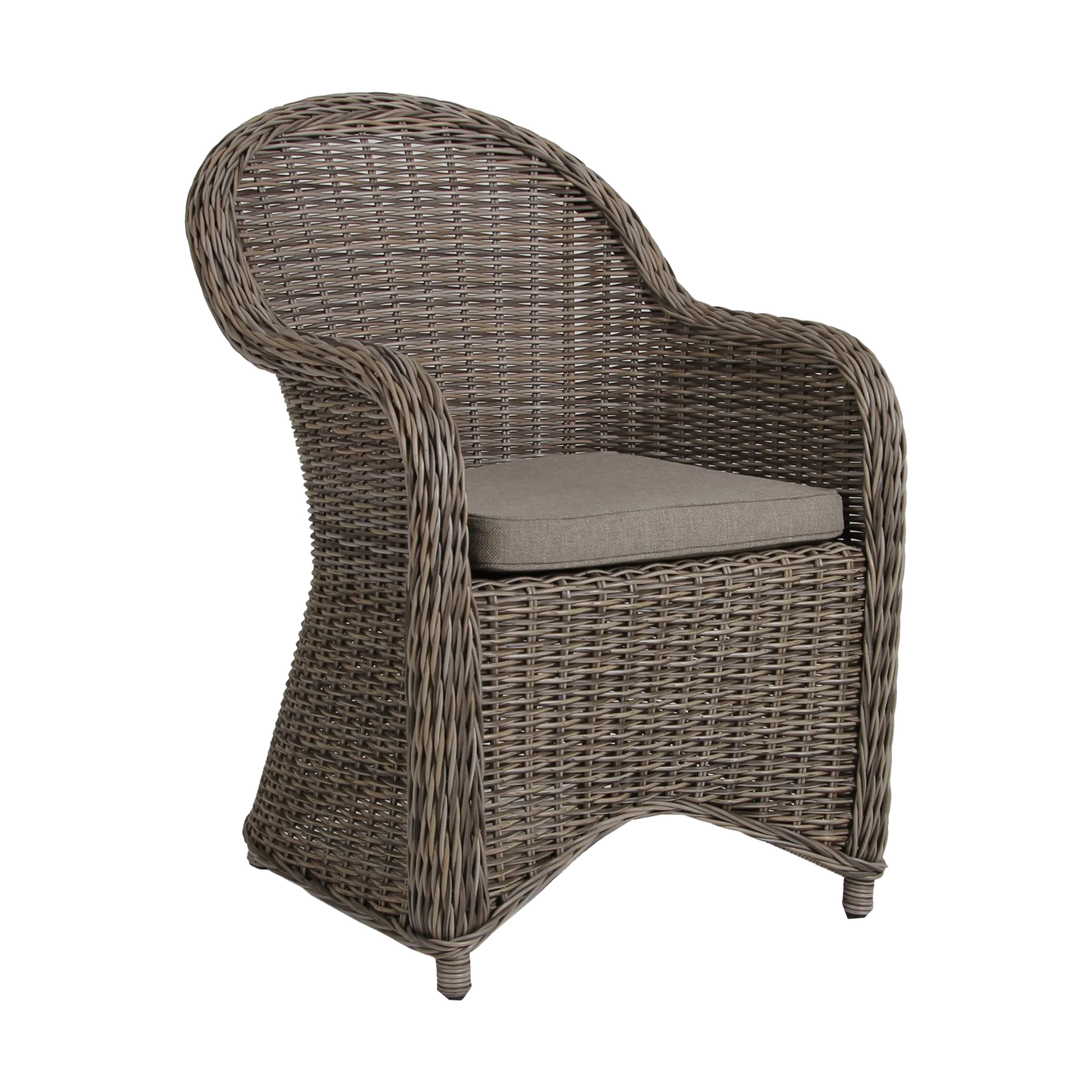 Paulina armchair with seat cushion, Rustic-beige Brafab