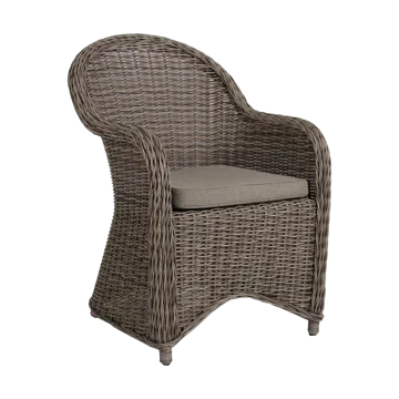 Paulina armchair with seat cushion - Rustic-beige - Brafab