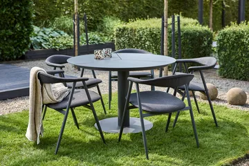 Peace dining table Ø110 cm Anthracite - Brafab