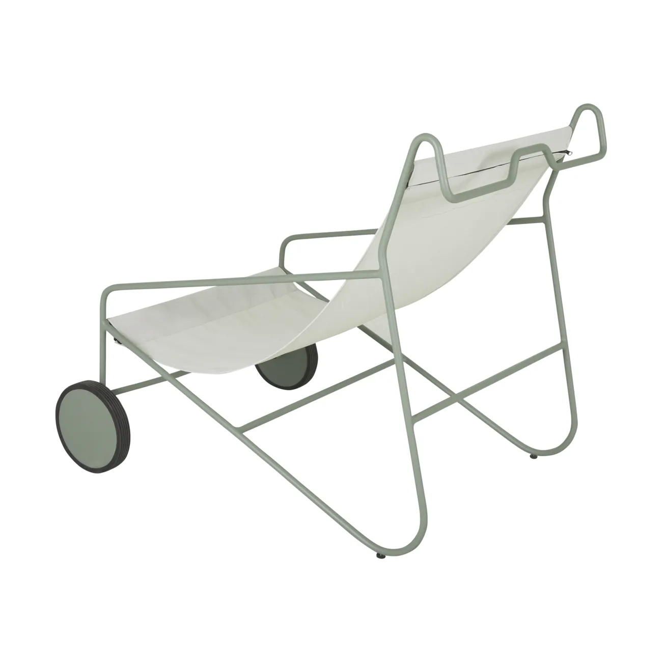 Poul Chair lounge armchair, Dusty green-white Brafab