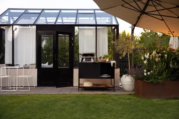 Prep outdoor kitchen base cabinet 110x90x70 cm - Black - Brafab