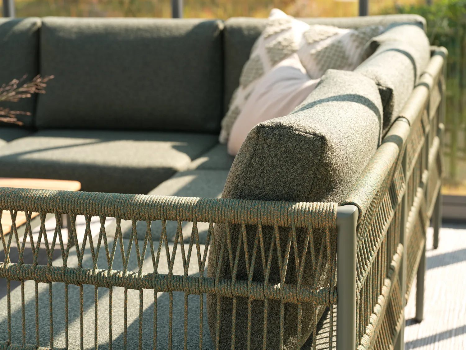 Reno sofa module, Nordic green-raw avocado, corner Brafab