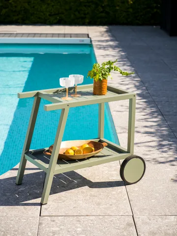Samvaro serving trolley 86x49x69 cm - Dusty green - Brafab