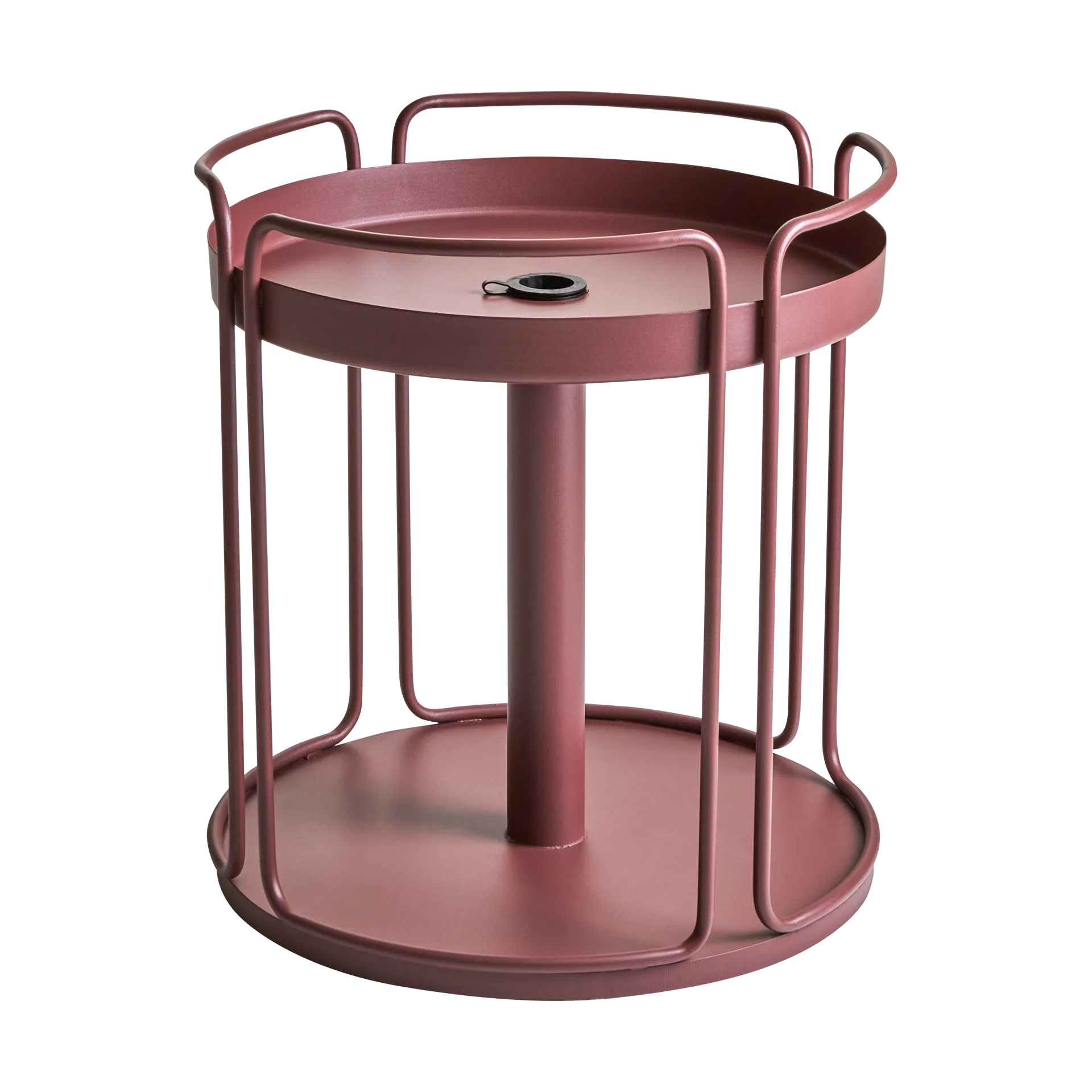 Shady side table and parasol base, Zin red Brafab