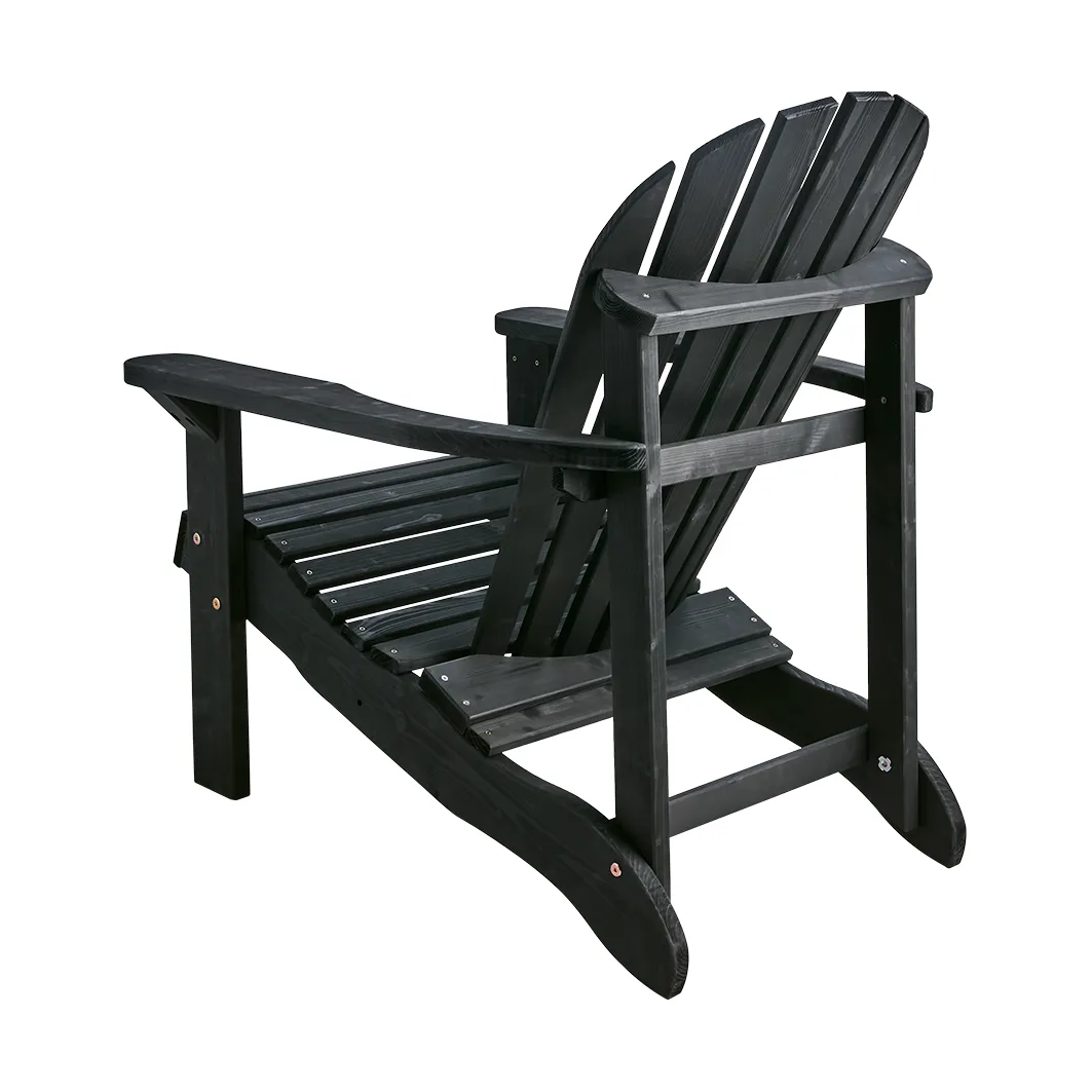 Skule deck chair, Black pine Brafab