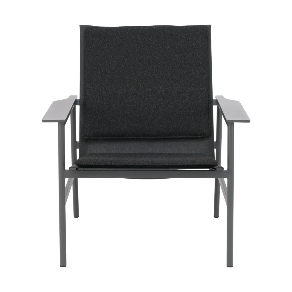 Soro lounge armchair, Anthracite-teddy black Brafab