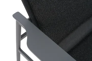 Soro lounge armchair - Anthracite-teddy black - Brafab