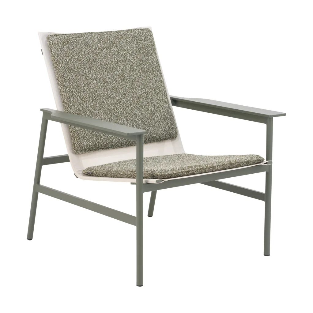 Soro lounge armchair, Nordic green-teddy verde Brafab