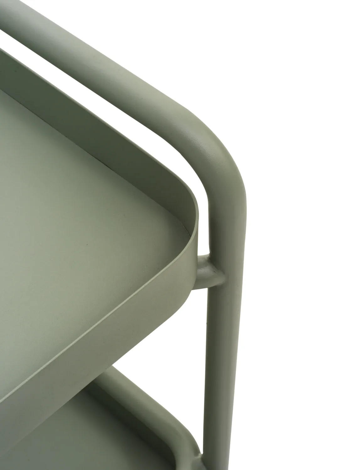 Trolley serving cart 88x59 cm, Dusty green Brafab