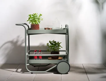 Trolley serving cart 88x59 cm - Dusty green - Brafab