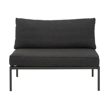 Upper modular sofa - Black-teddy black, middle section - Brafab