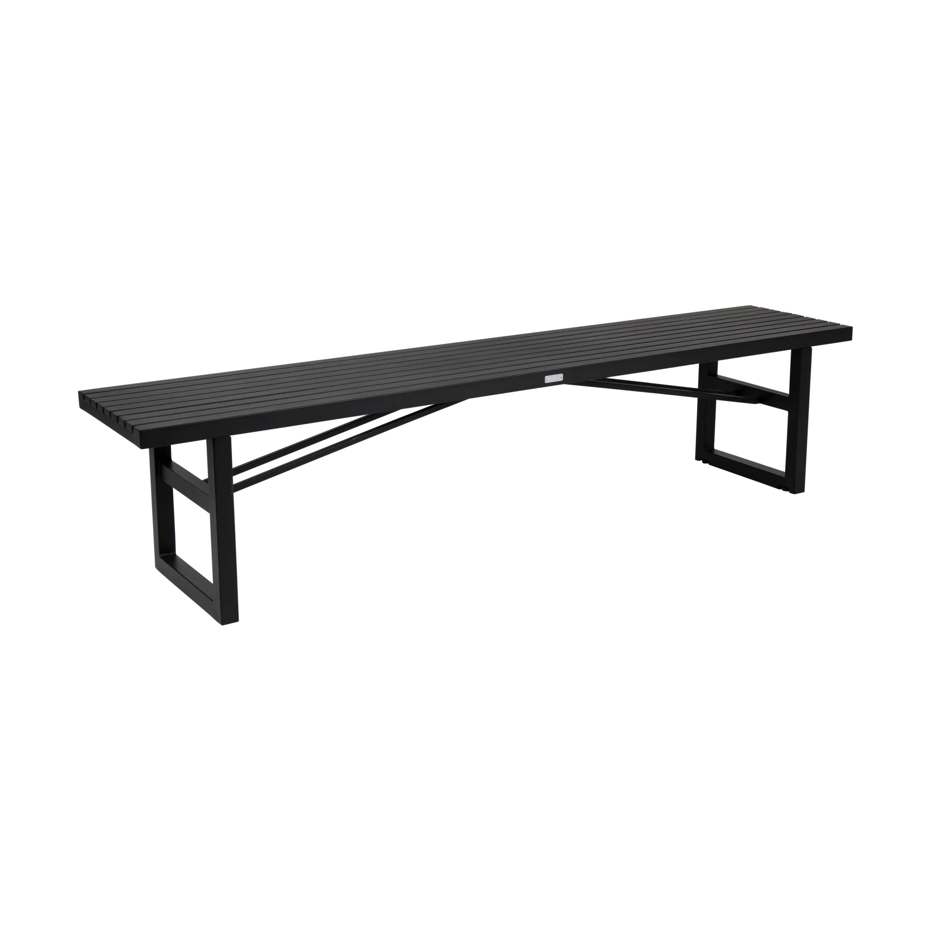 Vevi bench, Black 200 cm Brafab