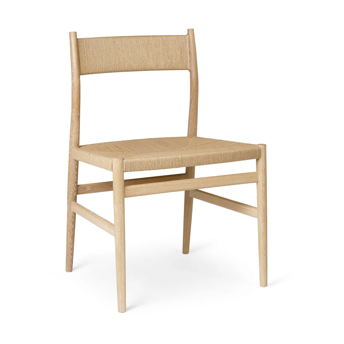 Arv chair woven back and seat, Oiled oak-paper ribbon Brdr. Krüger