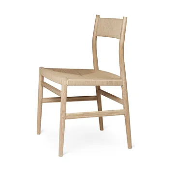 Arv chair woven back and seat - White oiled oak-paper ribbon - Brdr. Krüger