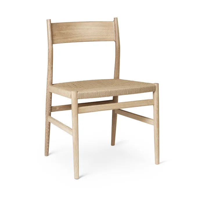 Arv chair woven seat - White oiled oak-paper ribbon - Brdr. Krüger