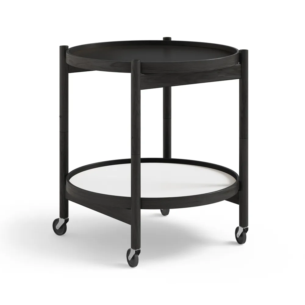 Bølling Tray Table model 50, Base, black lacquered oak stand Brdr. Krüger