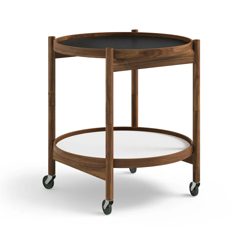 Bølling Tray Table model 50, Base, oiled walnut stand Brdr. Krüger