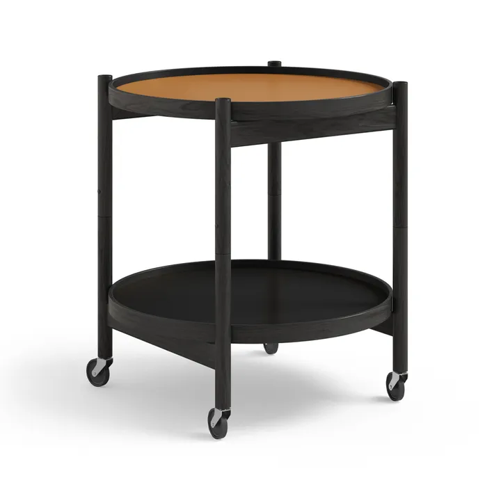 Bølling Tray Table model 50 - Clay, black lacquered oak stand - Brdr. Krüger