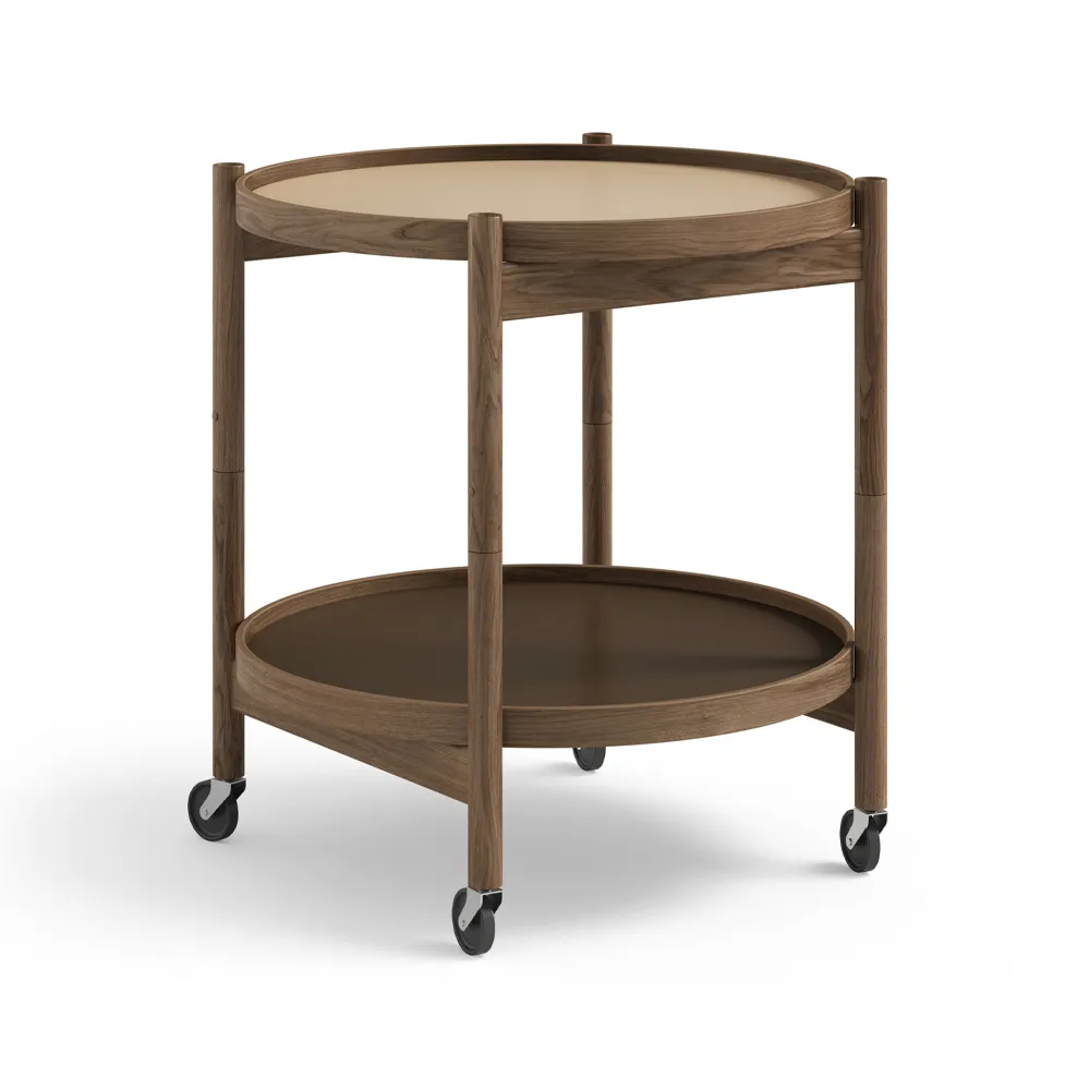 Bølling Tray Table model 50, Earth, smoke oiled oak stand Brdr. Krüger