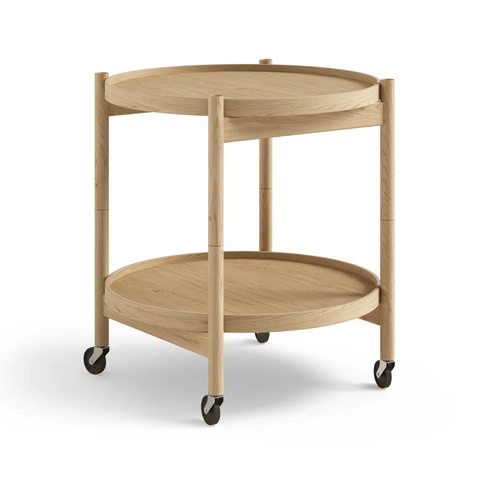 Bølling Tray Table model 50, Oiled oak, oiled oak stand Brdr. Krüger