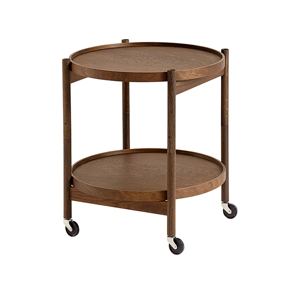 Bølling Tray Table model 50, Smoke oak, smoke oiled oak stand Brdr. Krüger
