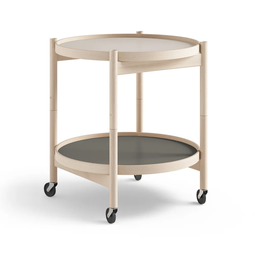 Bølling Tray Table model 50, Stone, untreated beech stand Brdr. Krüger