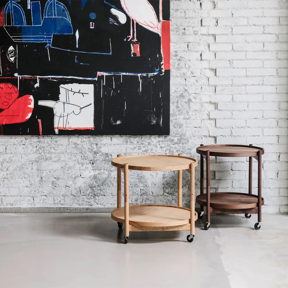 Bølling Tray Table model 60, Base, oiled beech stand Brdr. Krüger