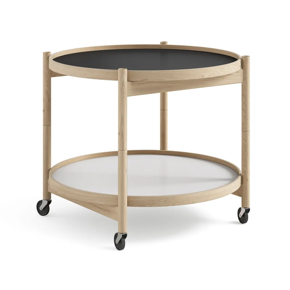 Bølling Tray Table model 60, Base, untreated oak stand Brdr. Krüger