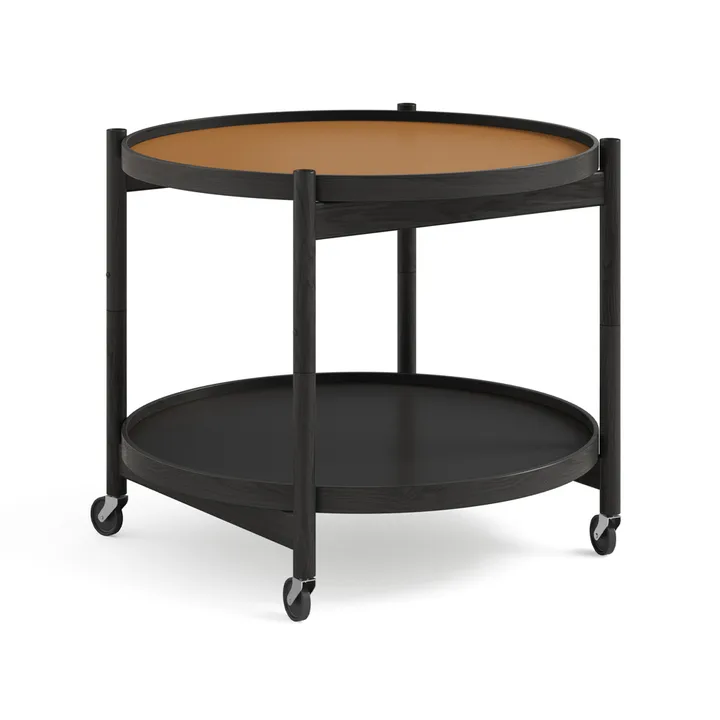 Bølling Tray Table model 60 - Clay, black lacquered oak stand - Brdr. Krüger