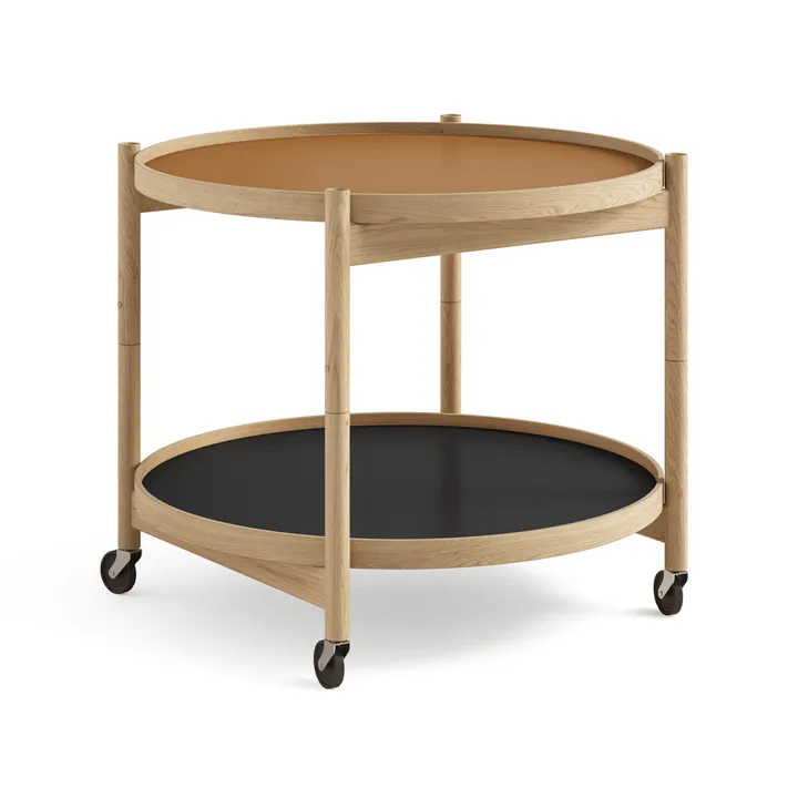 Bølling Tray Table model 60 - Clay, oiled oak stand - Brdr. Krüger