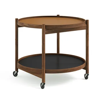 Bølling Tray Table model 60 - Clay, oiled walnut stand - Brdr. Krüger