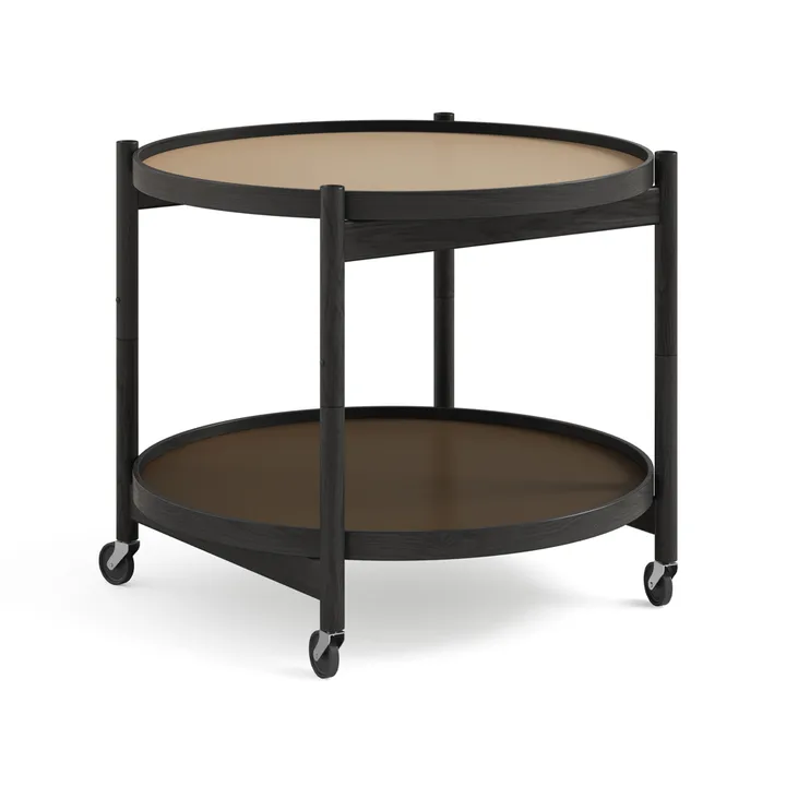 Bølling Tray Table model 60 - Earth, black lacquered oak stand - Brdr. Krüger