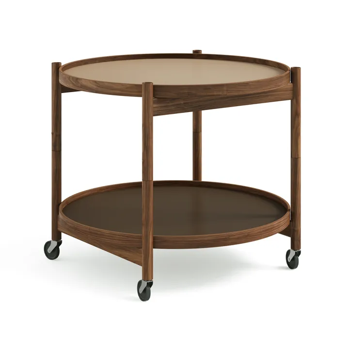 Bølling Tray Table model 60 - Earth, oiled walnut stand - Brdr. Krüger