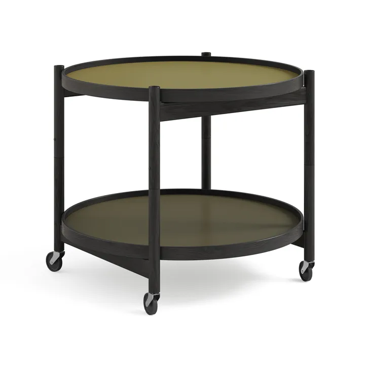 Bølling Tray Table model 60 - Leaf, black lacquered oak stand - Brdr. Krüger