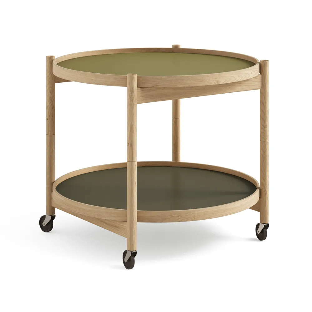 Bølling Tray Table model 60, Leaf, oiled oak stand Brdr. Krüger