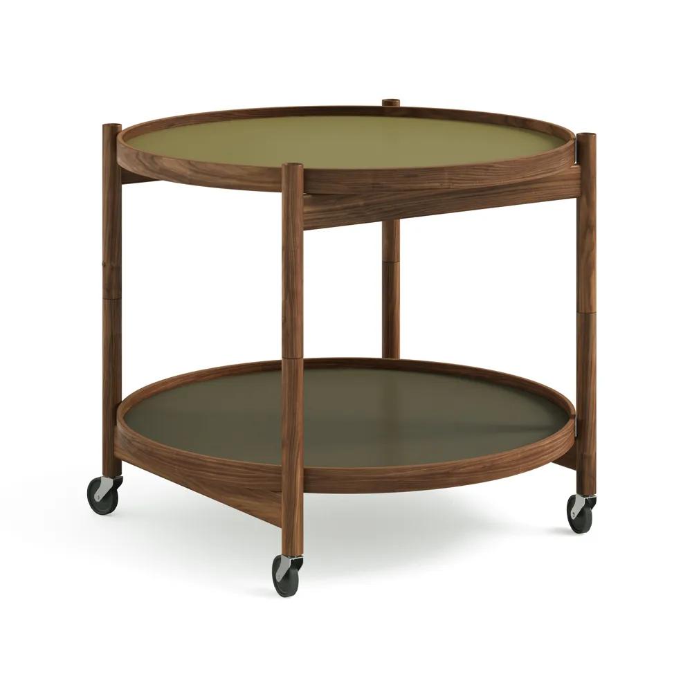 Bølling Tray Table model 60, Leaf, oiled walnut stand Brdr. Krüger