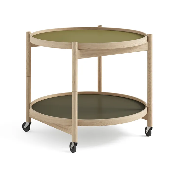 Bølling Tray Table model 60 - Leaf, untreated oak stand - Brdr. Krüger