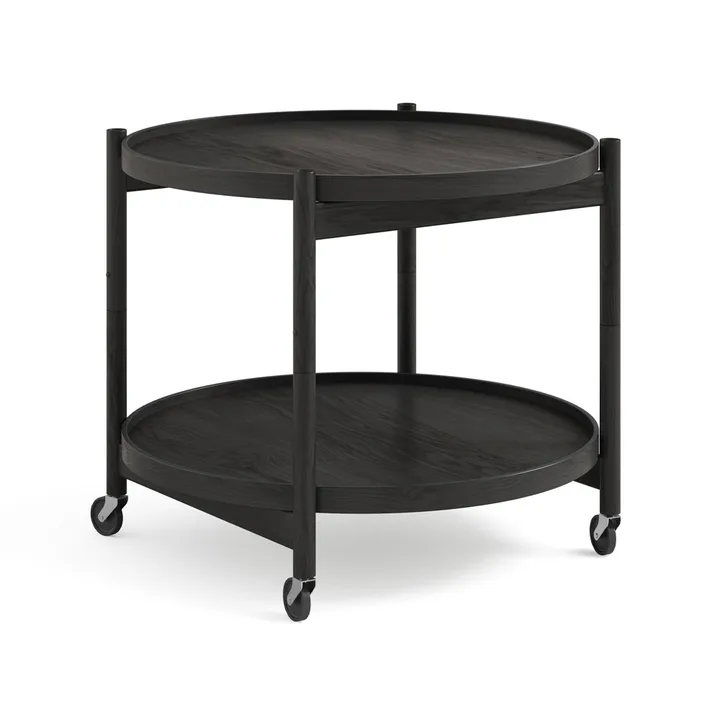Bølling Tray Table model 60 - Oak black lacquered, black lacquered oak stand - Brdr. Krüger