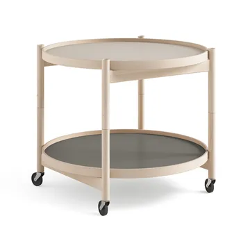 Bølling Tray Table model 60 - Stone, untreated beech stand - Brdr. Krüger