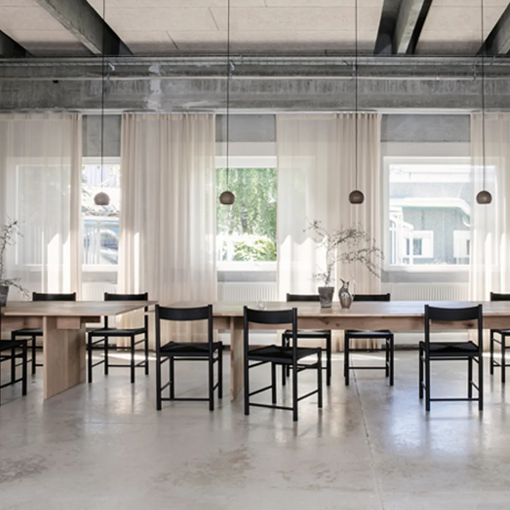 F-chair, Black ash, black woven seat Brdr. Krüger