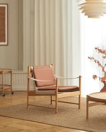 HB lounge chair - Oiled oak-leather brandy - Brdr. Krüger