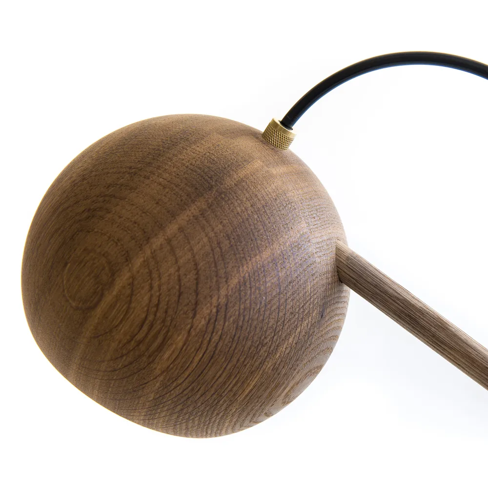 Lune table lamp, Smoke oiled oak Brdr. Krüger