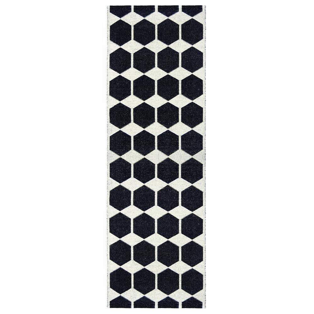 Anna rug black, 70x200 cm Brita Sweden
